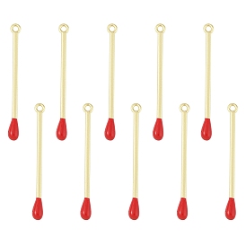 10подвески из эмали с покрытием из сплава, без свинца, без кадмии и без никеля, чары из спичек