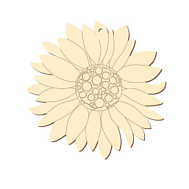 Unfinished Wood Chrysanthemum Cutout Shape, for DIY Painting Ornament Home Decor Pendants
