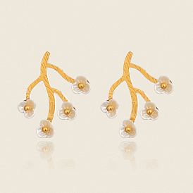 304 серьги-гвоздики в форме цветка из нержавеющей стали