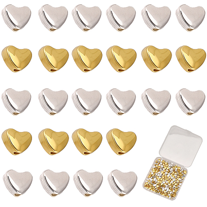 400 шт 2 цвета бусины из сплава тибетского стиля, без кадмия и без свинца, сердце