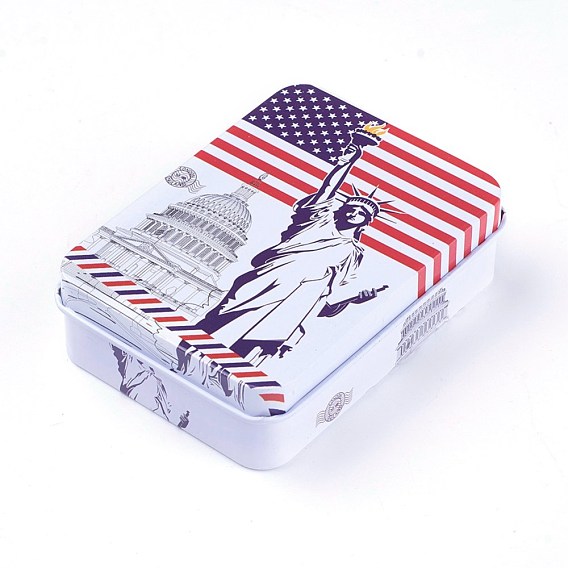 Mini Cute Tinplate Storage Box, Jewelry Box, Candy Box, Rectangle