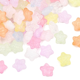 Прозрачные акриловые бусины, звезда, два тона