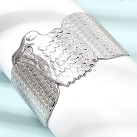 Été 304 bracelets manchette larges en acier inoxydable pour femmes et hommes, aigle, sans ternissement