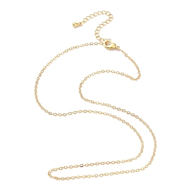 Brass Chain Necklacess, with Brass End Chain, Long-Lasting Plated, Cadmium Free & Lead Free