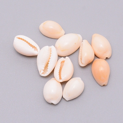 Cuentas de concha de cowrie natural, perlas sin perforar / sin orificios