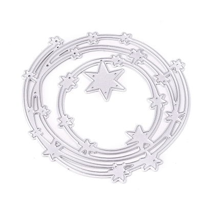 Carbon Steel Cutting Dies Stencils, for DIY Scrapbooking/Photo Album, Decorative Embossing DIY Paper Card, Star Circle