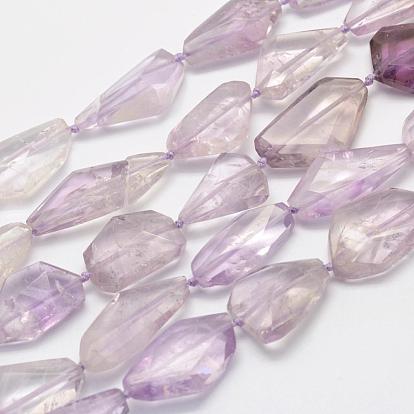 Natürlichen Amethyst Perlen Stränge, facettiert, Nuggets
