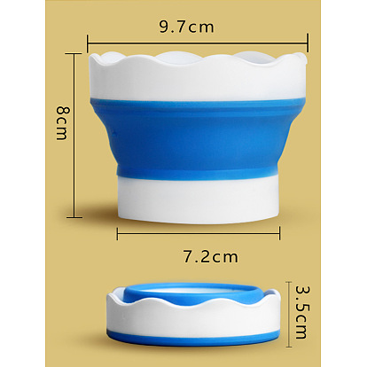 Silicone Folding Pen Washing Barrel, For Watercolor Oil Painting
