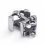 Retro 304 Stainless Steel Slide Charms/Slider Beads, for Leather Cord Bracelets Making, Anchor
