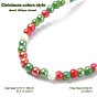 Opaque Electroplate Glass Beads Strands, AB Color Plated, Round, for Christmas