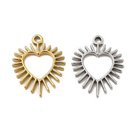 Pendentifs en acier inoxydable, charme coeur