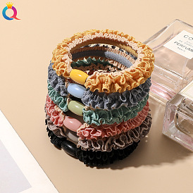 Chic Lace Hair Tie with Buckle for Women, High Elasticity and Minimalist Design