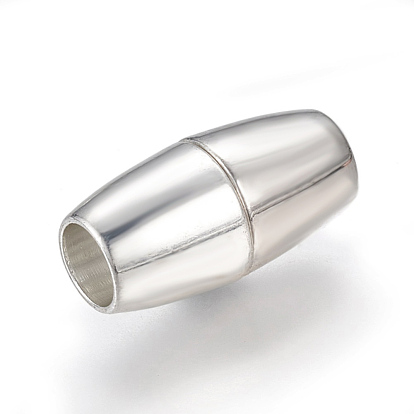 Brass Magnetic Clasps with Glue-in Ends, Oval