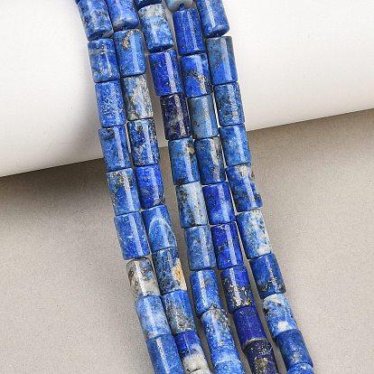 Нитки бусины из натурального ляписа-лазури, колонка
