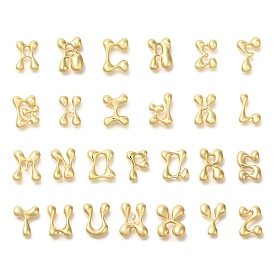 Rack Plating Brass Beads, Balloon Letter, for Personalized Name Necklaces Making, Long-Lasting Plated, Lead Free & Cadmium Free