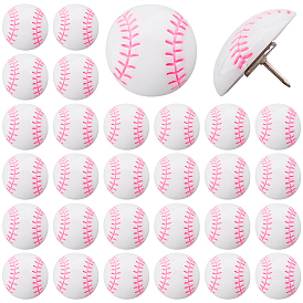 20 шт. бейсбольные кнопки из смолы, с железными контактами