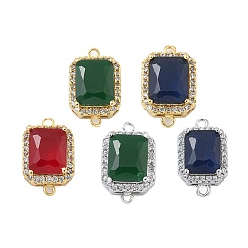 Стойка покрытие латунь микропаве прозрачный кубический цирконий прямоугольный соединитель подвески, со стеклом, долговечный, без кадмия и без свинца