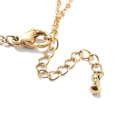 Golden 304 Stainless Steel Double Layer Multi-strand Bracelet, Cubic Zirconic Link Chains Bracelet