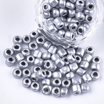 Plated Glass Seed Beads, Metallic Colours, Round