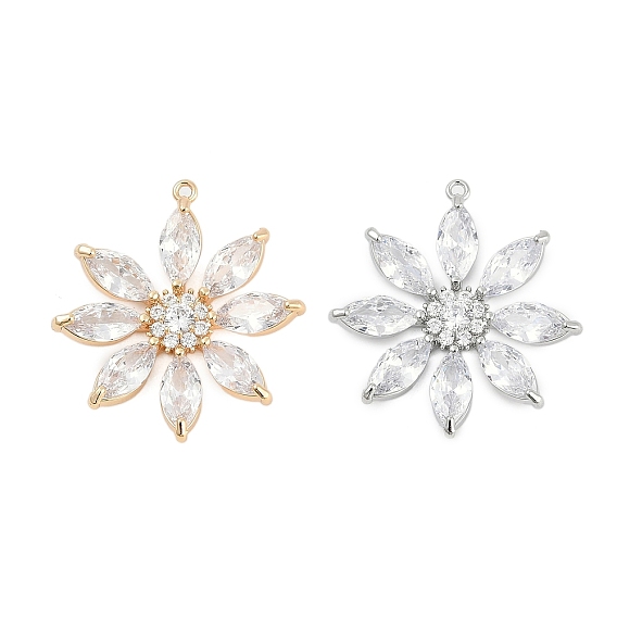 Латунные микро проложить кубического циркония подвески, без кадмия, без никеля и без свинца, , со стеклом