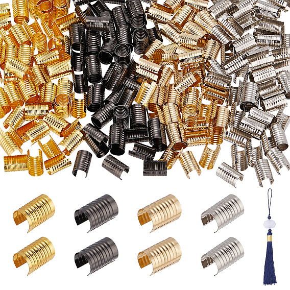 400 шт. 4 цвета, железные складные обжимные концы, колонка