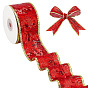 Рождественская тема 10 ярды полиэстеровой ленты, с пластиковой блестка, плоский