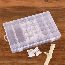Bone-shaped Thread Winding Boards, with Transparent Plastic Storage Container, for Cross-Stitch, Sewing Craft
