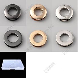 24Pcs 6 Style Zinc Alloy Screw-in Grommet Eyelet Findings, for Bucket Bag Making, Round