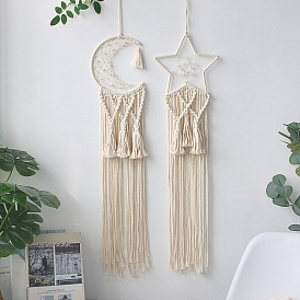 Cotton Macrame Woven Wall Hanging, Tassels Home Decoration