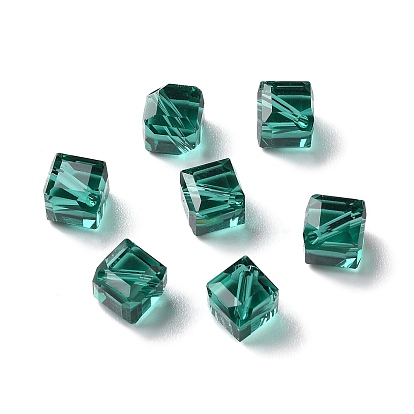 Glass Imitation Austrian Crystal Beads, Faceted, Square