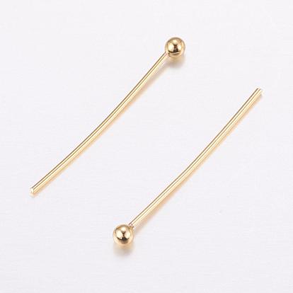 Brass Ball Head Pins, Long-Lasting Plated, Real 18K Gold Plated, Cadmium Free & Nickel Free & Lead Free
