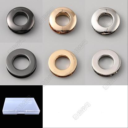 24Pcs 6 Style Zinc Alloy Screw-in Grommet Eyelet Findings, for Bucket Bag Making, Round
