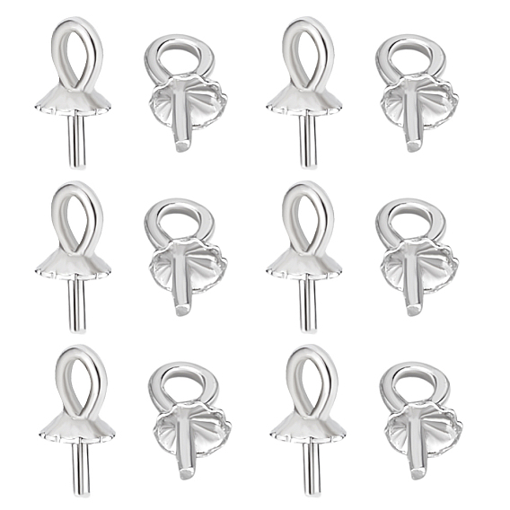 16 шт. 925 серебряные стержни для чашек, за половину пробурено бисера, 1Замшевая ткань из ПК, квадратная салфетка для полировки серебра, ткань для чистки ювелирных изделий