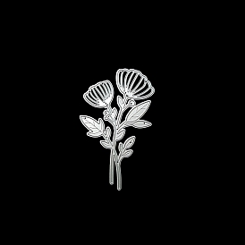 Flower/Wine/Floral Pattern Carbon Steel Cutting Dies Stencils, for DIY Scrapbooking, Photo Album, Decorative Embossing Paper Card