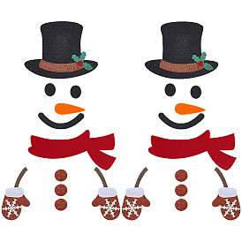 2 наборы для рождественской вечеринки, украшения из нетканых материалов, стеклянный паста, разноцветные