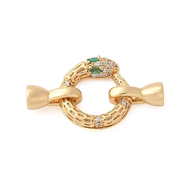 Латунные микро проложить кубического циркония раз за застежками, без кадмия, без никеля и без свинца, змея