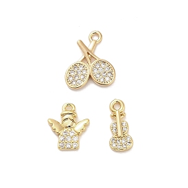 10 шт. Латунные подвески, без кадмия, без никеля и без свинца, со стразами, реальный 18 k позолоченный