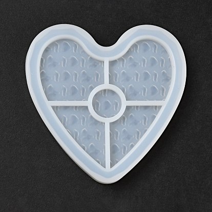 DIY Heart Display Base Silicone Molds, Resin Casting Molds, for UV Resin, Epoxy Resin Craft Making