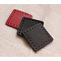 Cattlehide Label Tags, Leather Patches, with Holes, for DIY Jeans, Bags, Shoes, Hat Accessories, Square