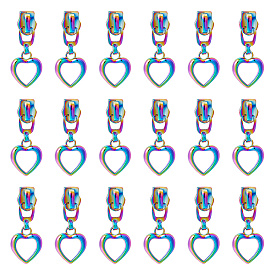 18шт. цинковый сплав застежка-молния, аксессуары для одежды, сердце