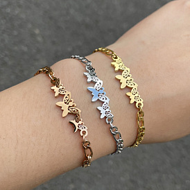Joli bracelet pendentif papillon - acier inoxydable, minimaliste, cadeau de meilleur ami.