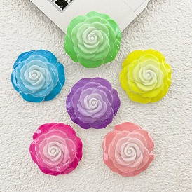 Непрозрачные кабошоны из смолы, роза
