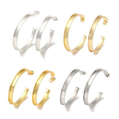 Серьги-кольца с железными шпильками, с уха орехов, долговечный, без кадмия и без свинца, с-образный