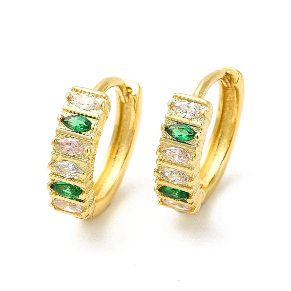 Серьги-кольца с кубическим цирконием и конским глазом, настоящие позолоченные украшения из латуни для женщин, без кадмия, без никеля и без свинца