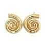 Серьги-гвоздики из латуни с покрытием стойки, долговечный, без кадмия и без свинца, спиральную форму, слева и справа