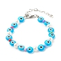 Evil Eye Handmade Lampwork Beaded Bracelets for Women, Acrylic & ABS Plastic Beads Bracelets