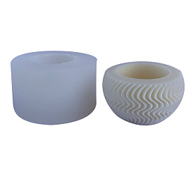 Wavy Bowl DIY Food Grade Silicone Molds, Aromatherapy Candle Holder Moulds, Candlestick Making