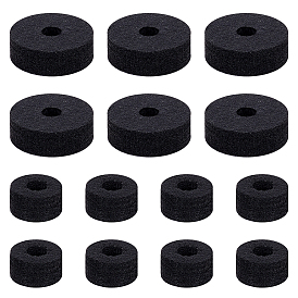 BENECREAT 20Pcs 2 Style Wool Cymbal Felt, Drum Cymbal Replacement Accessories, Flat Round