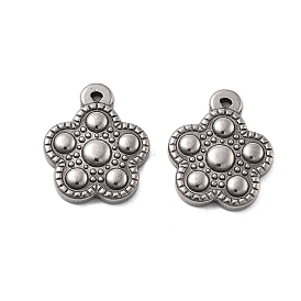 304 подвески из нержавеющей стали, цветочный шарм, анти-тускнение