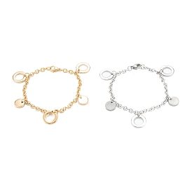 304 Stainless Steel Charm Bracelets, Rings